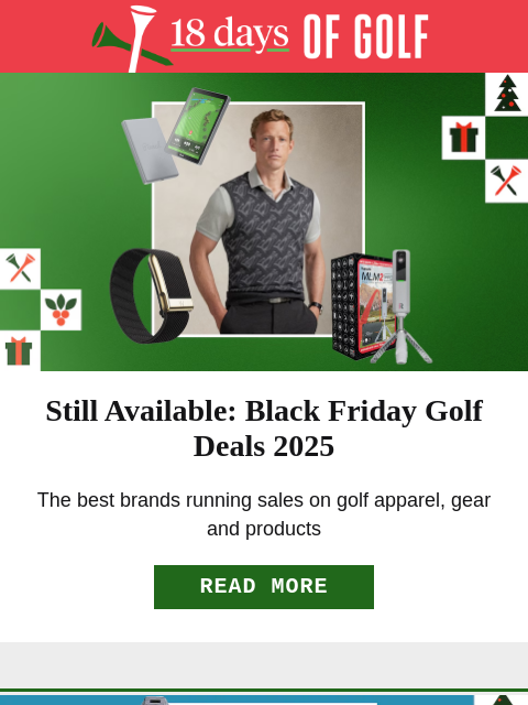 golfdigest newsletter: Stressed about holiday shopping?