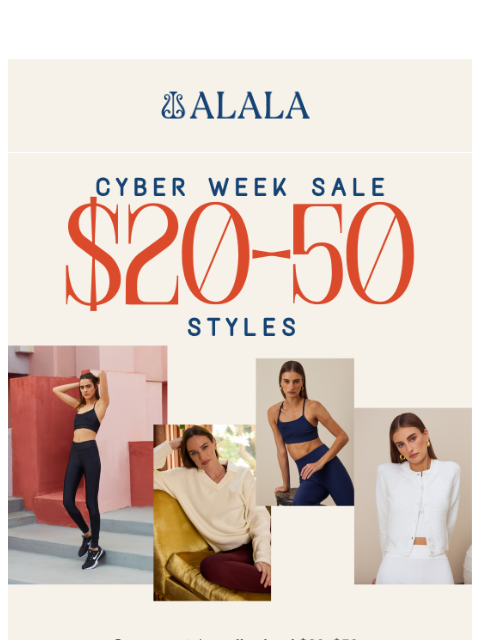 alalastyle newsletter: Your Favorites, Now $20–$50