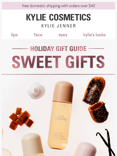 kyliecosmetics newsletter: sweet holiday gifts 🍬