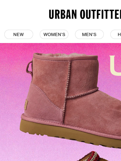 urbanoutfitters newsletter: The UGG Slippers + Boots Everyone Wants 👀