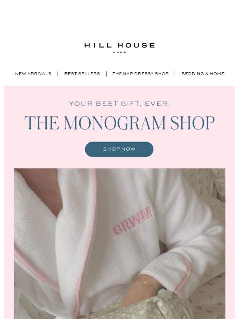 hillhousehome newsletter: Introducing: The Monogram Shop