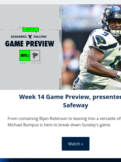 seahawksemail newsletter: Seahawks at Falcons Game Preview