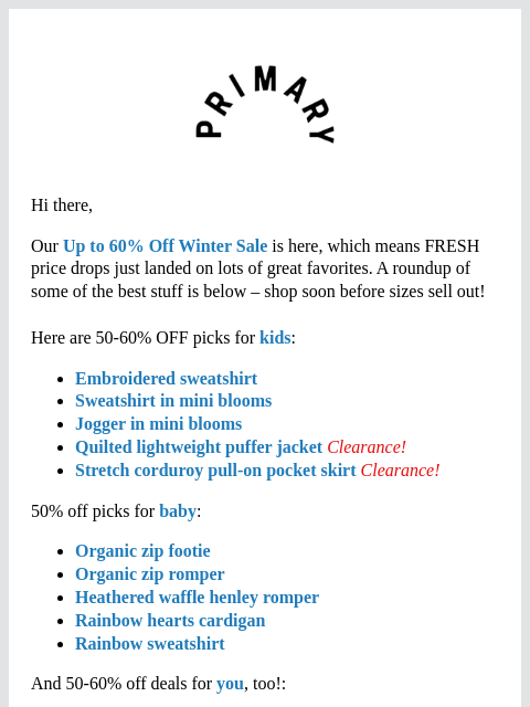 primary newsletter: 🔥 Fresh 50-60% Off Deals 🔥