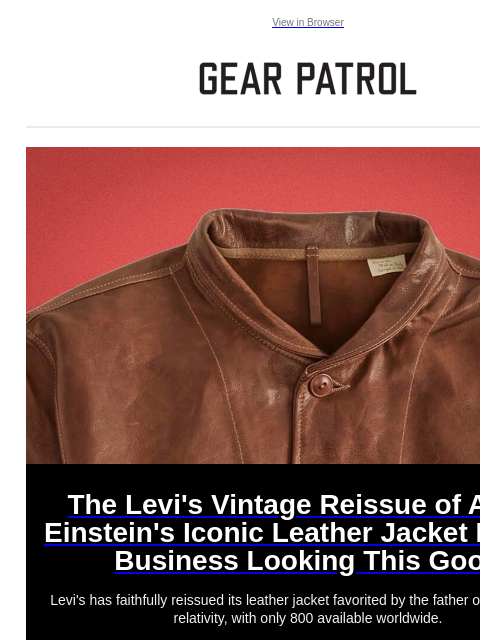 gearpatrol newsletter: Levi's Just Reissued Einstein's Iconic Jacket