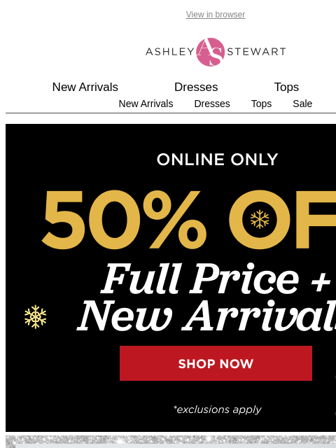 ashleystewart newsletter: [50% off] Office-ready... but make it FESTIVE  🎄