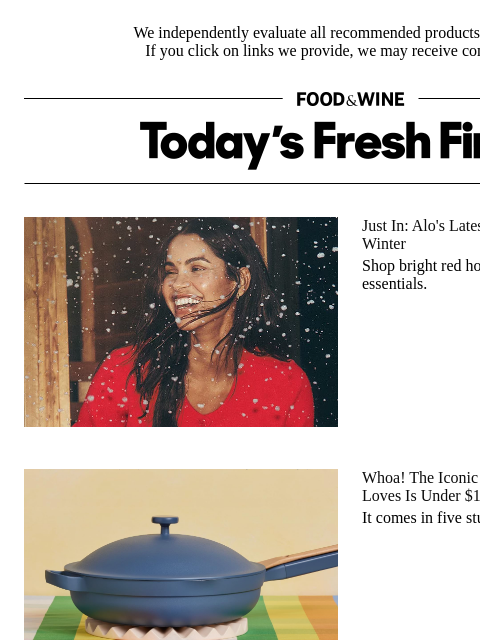 foodandwine newsletter: Score! The Internet's Favorite Frying Pan Is Under...