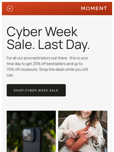 shopmoment newsletter: Last Chance: Cyber Week Deals End Today