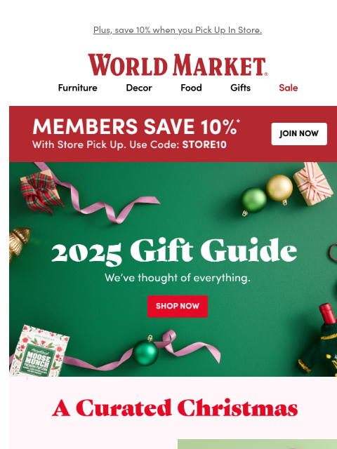 emailworldmarket newsletter: Let’s wrap up your gift list ✅🎁✅