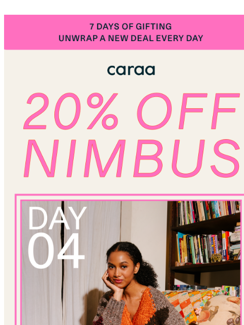 caraa newsletter: 20% Off the Nimbus—Today Only!