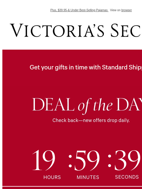 Plus, $39.95-& Under Best-Selling Pajamas View on browser Victoria's Secret VSCC Available Credit Display images to show real-time content Display images to show real-time content Display