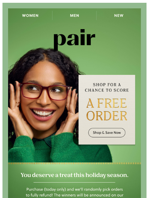 paireyewear newsletter: Hey You, Want a FREE Order?! 🤩