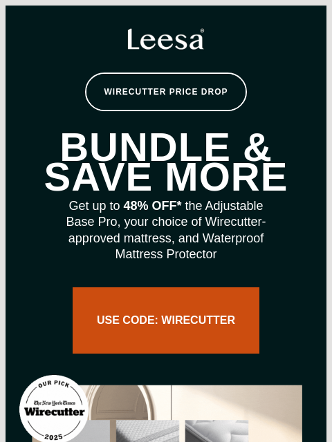 leesasleep newsletter: Last Chance: Save up to 48% when you bundle*