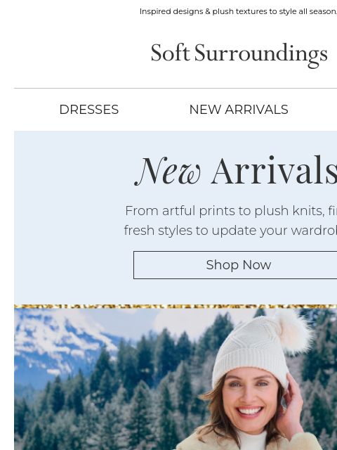 softsurroundings newsletter: Just In: Winter’s Most Artful Arrivals