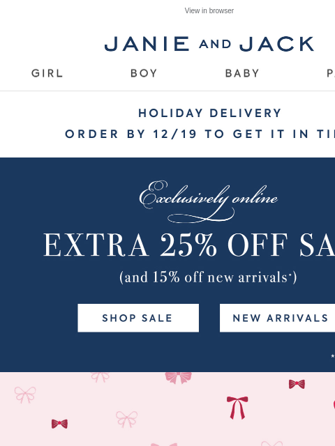 janieandjack newsletter: A good night starts with 40% off PJs