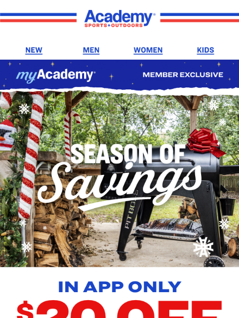 academy newsletter: $20 Off In App Only with myAcademy👉