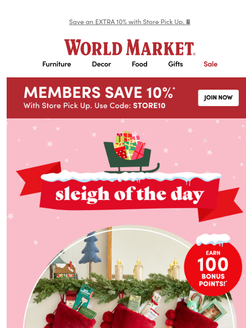 emailworldmarket newsletter: ✨🍬🎁 It’s time to think about Stockings.