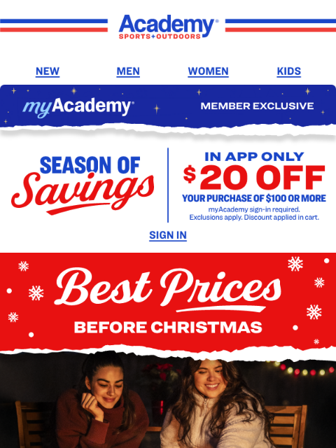 academy newsletter: Best Prices Before Christmas 🎄 
