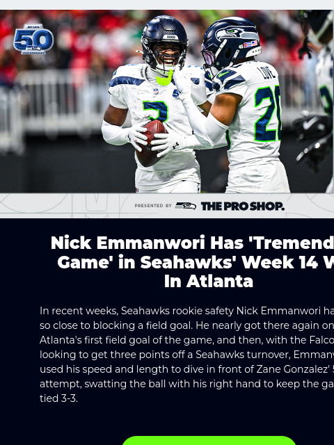 seahawksemail newsletter: Defense Shines In Dominant Win Against The Falcons
