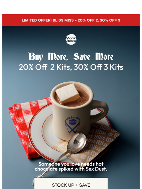 moonjuice newsletter: the cheekiest little gift up to 30% off