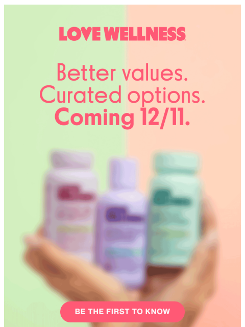 lovewellness newsletter: Something big is coming 👀