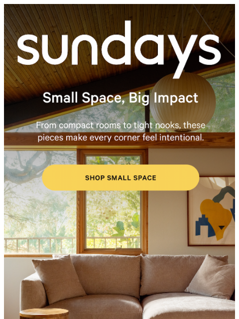sundays-company newsletter: Maximize Your Small Space