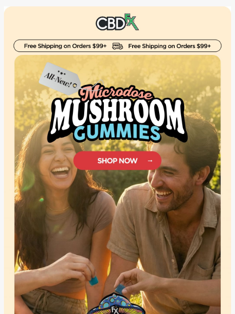 cbdfx newsletter: Experience our new Extra-Strength Microdose Mushro...