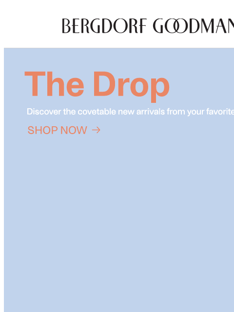 bergdorfgoodman newsletter: The Drop: New Arrivals Just Landed