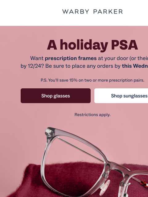 warbyparker newsletter: The countdown is on!