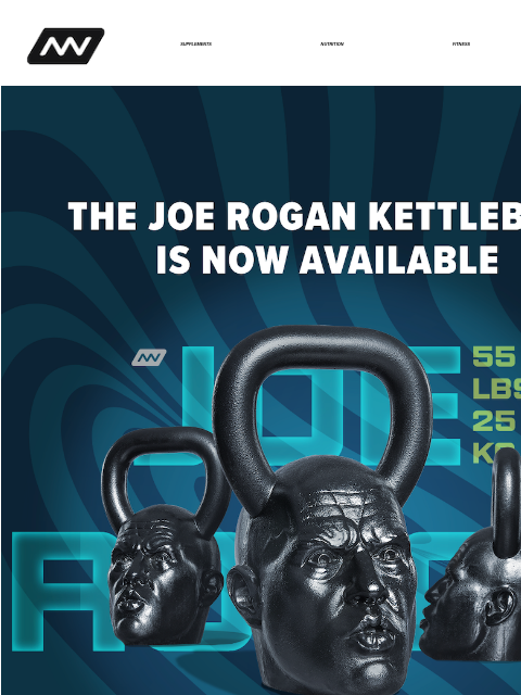 Missed the first launch? We've got you. One final limited batch of our Rogan Kettlebells are available now! SUPPLEMENTS NUTRITION FITNESS APPAREL Joe Rogan Kettlebell Is Now available Missed the