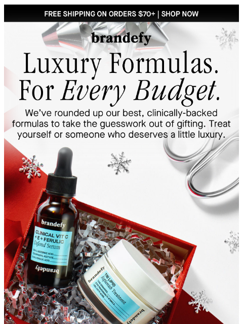 brandefyskin newsletter: Luxury skincare for every budget