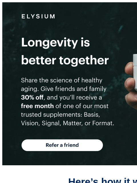 elysiumhealth newsletter: Share the gift of longevity: 30% off for them + a ...