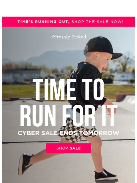 freshlypicked newsletter: The Countdown Starts NOW! Sale ends tomorrow.