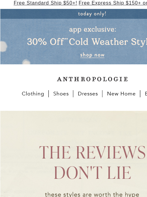 anthropologie newsletter: Top rated. That’s code for *will sell out*