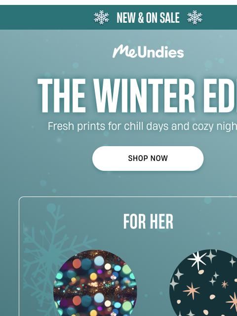 meundies newsletter: Final Print Drop of the Year!