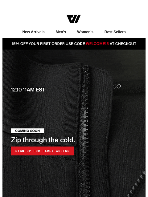 wolaco newsletter: The Speed Quarter Zip | Coming Tomorrow