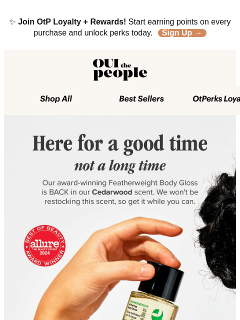 ouithepeople newsletter: Almost Sold Out: 95 Bottles Remaining 💚