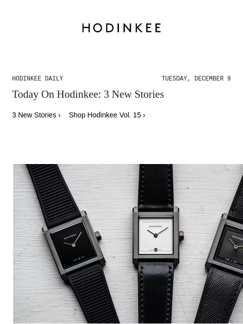 hodinkee newsletter: Hodinkee Daily | 12/09/2025
