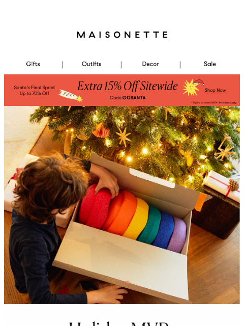 maisonette newsletter: Meet The Top 10 Toys of 2025 🎁 Extra 15% Off