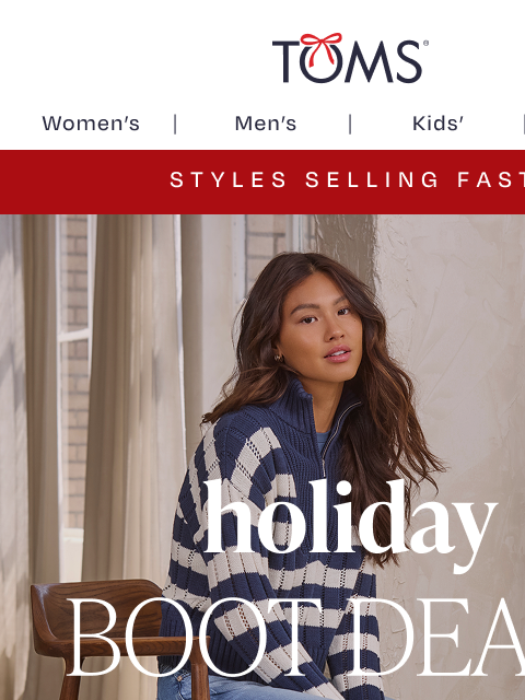 toms newsletter: Don’t Miss Out—Giftable Boots from Just $40 ✅