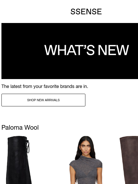 ssense newsletter: New Arrivals from Paloma Wool, Maison Margiela, an...