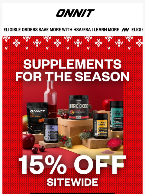 onnit newsletter: Your holiday supplement checklist