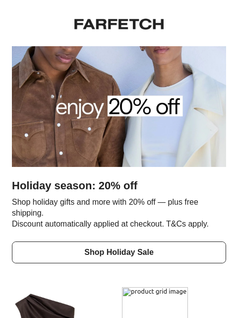 farfetch newsletter: Get 20% off