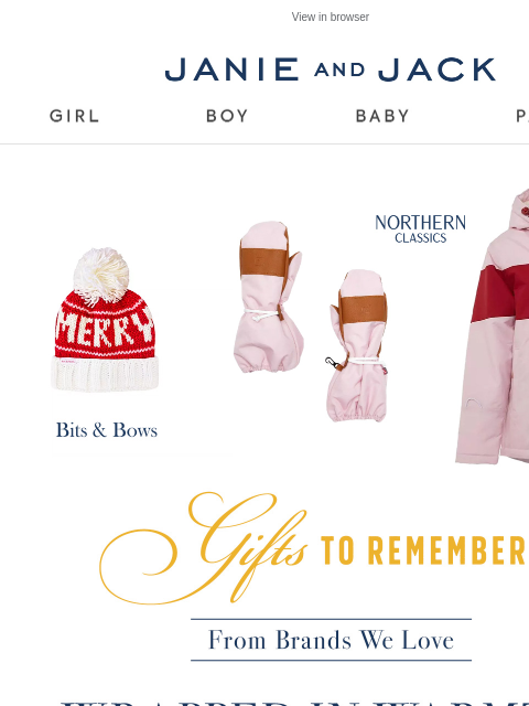 janieandjack newsletter: The coziest gifts from the Brands We Love