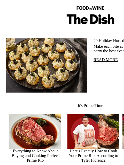 foodandwine newsletter: 29 Holiday Hors d'Oeuvres for Every Party