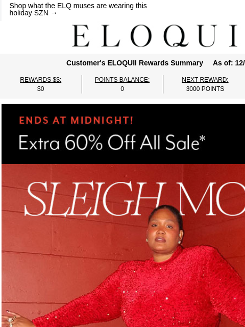 eloquii newsletter: YOU'RE SO FESTIVE