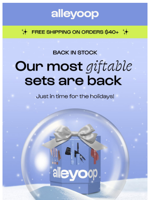 meetalleyoop newsletter: Back in stock: All gifts! 🎁