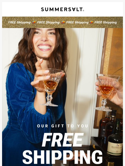 summersalt newsletter: Festive Fits & Free Shipping