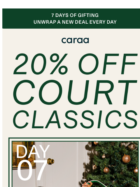 caraa newsletter: Last Call: 20% Off Court Favorites 🎾