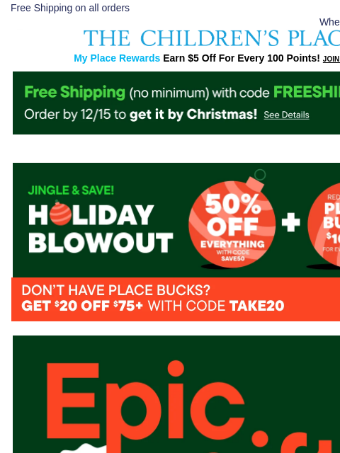 childrensplace newsletter: Gifts $10 & Under: GO, GO, GO! 🙌🎁