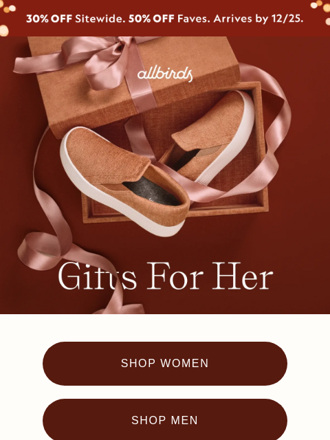 allbirds newsletter: The Gifts You’ll Love to Give